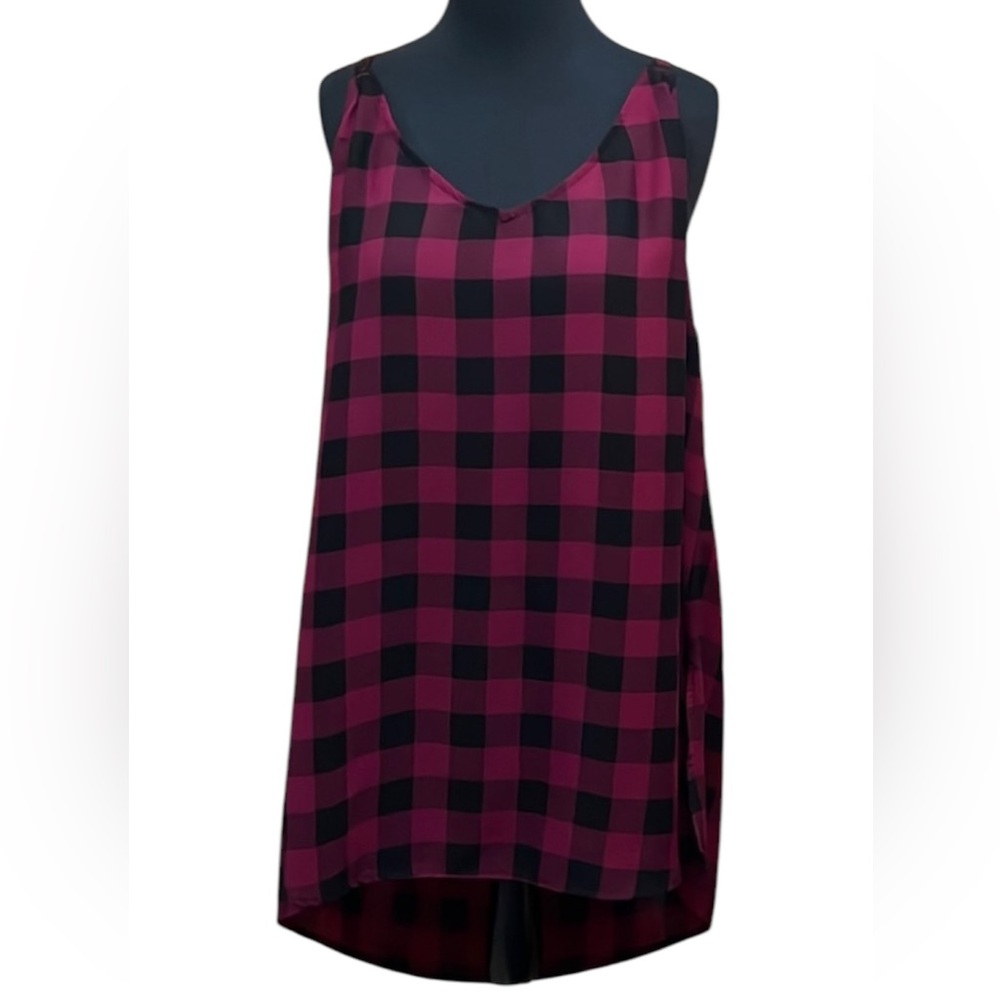 Torrid plaid chiffon sleeveless blouse